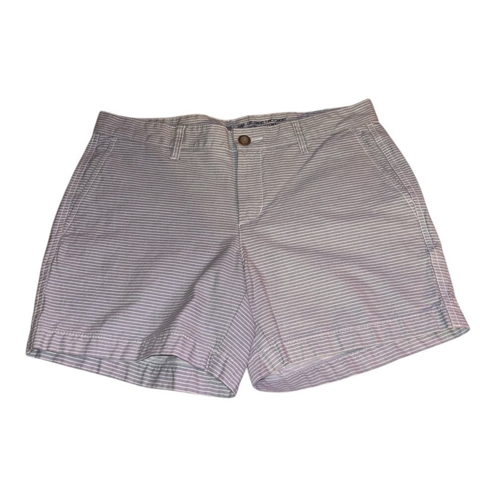 Khaki's By Gap Blue Striped Girlfriend 5 inch Shorts Size 6/28